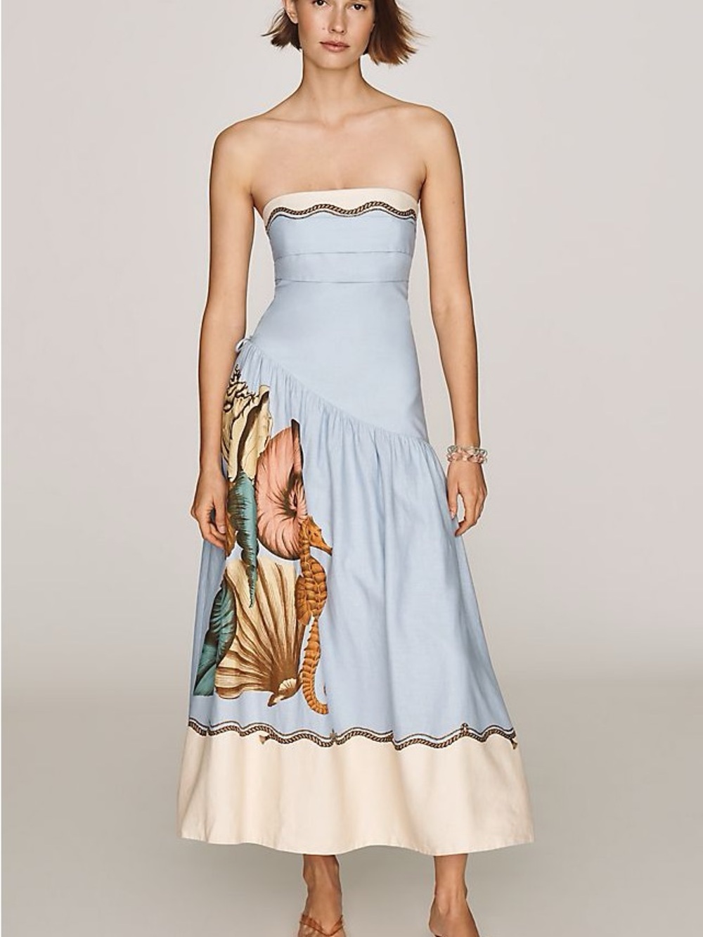 Anthropologie Farm Rio Souvenir Strapless Midi Dress Sz M NWT